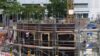 Große Baustelle in einer Stadt